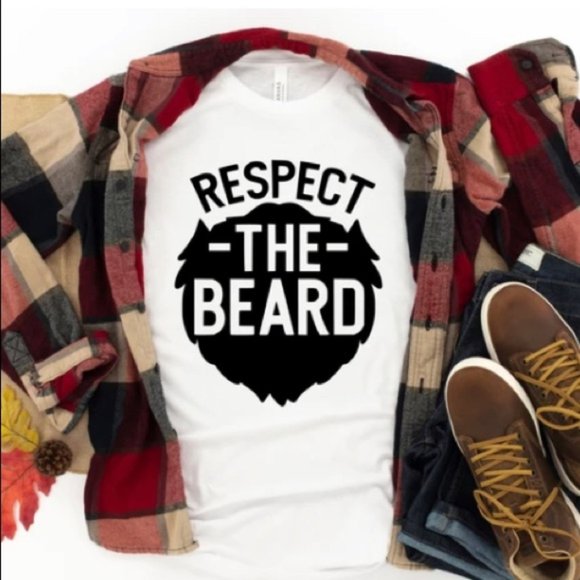 Gildan Other - Respect the Beard Men’s Tee large NEW